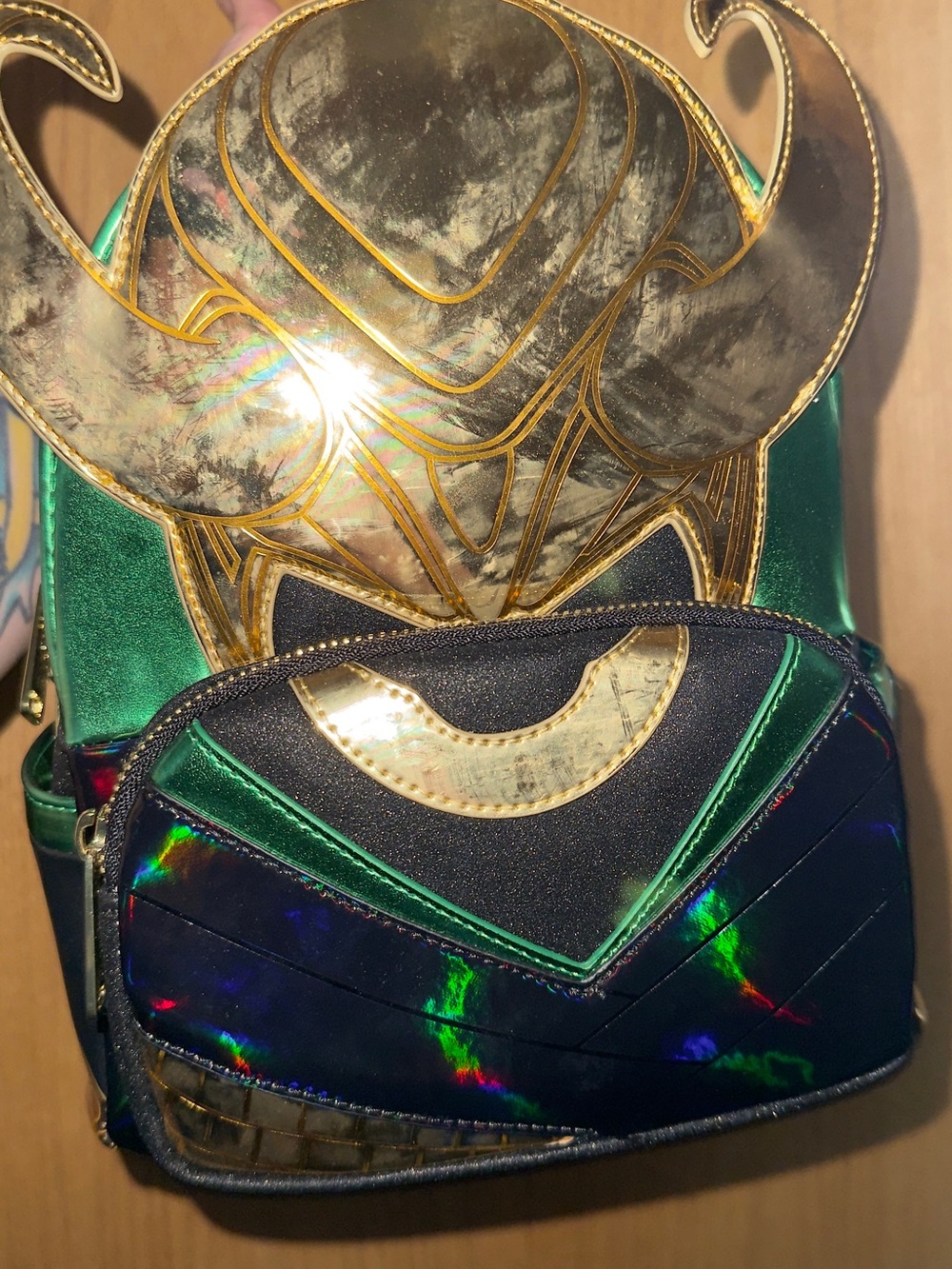 Loki Green Holographic Women's Fashion Backpack